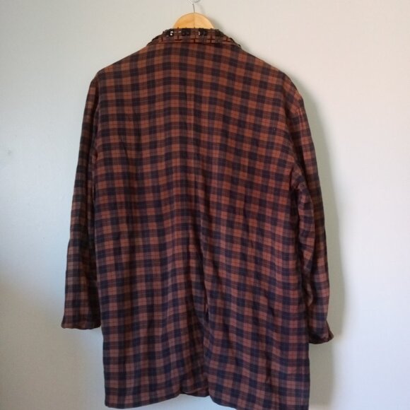 Vintage 1980s IB DIFFUSION Brown Design Jacket / Blazer with Sequins - Picture 5 of 7